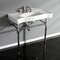 Fauceture VPB1366ST Imperial Vitreous China Console Sink W/ SS Legs, White/Nickel VPB1366ST - alternate 4